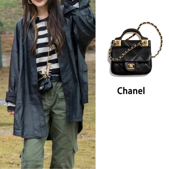 Chanel Lady Handle Flap Card Holder with Chain Black - Picture 11 of 11